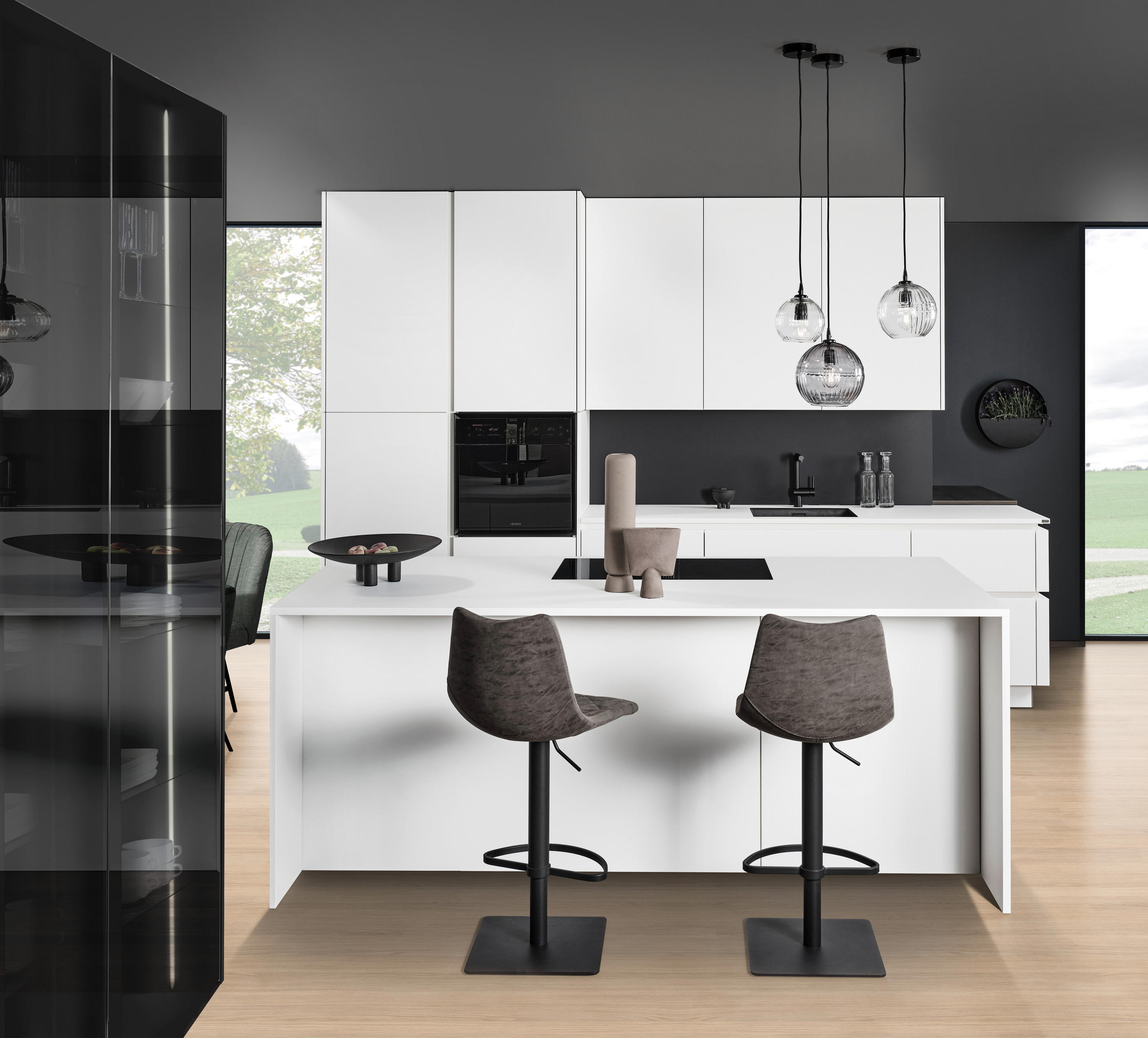EINBAUKÜCHE   - Weiß, Design, Holzwerkstoff - EWE