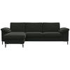 ECKSOFA Waldgrün Flachgewebe  - Waldgrün/Alufarben, Design, Textil/Metall (159/242cm) - Livetastic