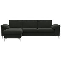 ECKSOFA Waldgrün Flachgewebe  - Waldgrün/Alufarben, Design, Textil/Metall (159/242cm) - Livetastic