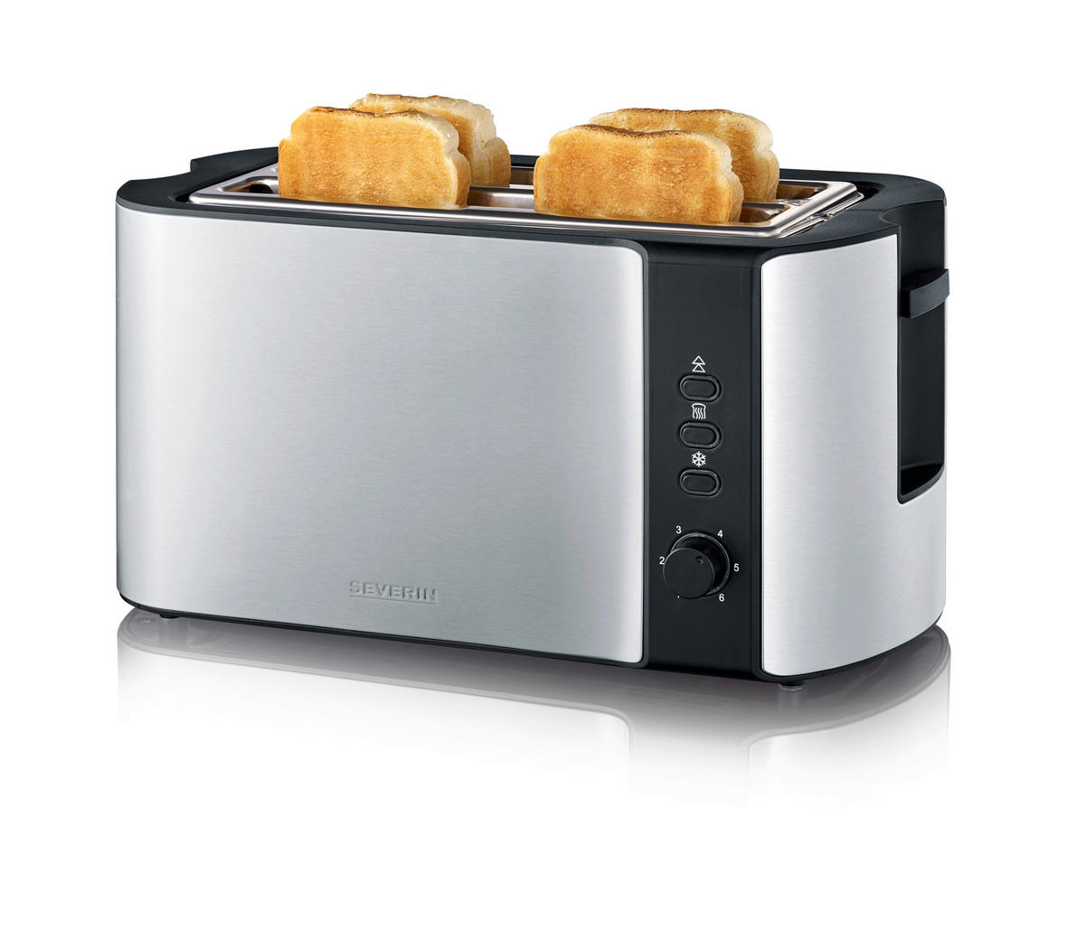 TOASTER  - Edelstahlfarben/Schwarz, Kunststoff/Metall (38/16,5/19cm) - Severin