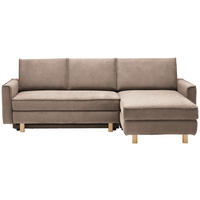 ECKSOFA in Chenille Braun  237/170 cm  - Eichefarben/Braun, KONVENTIONELL, Holz/Textil (237/170cm) - Sedda