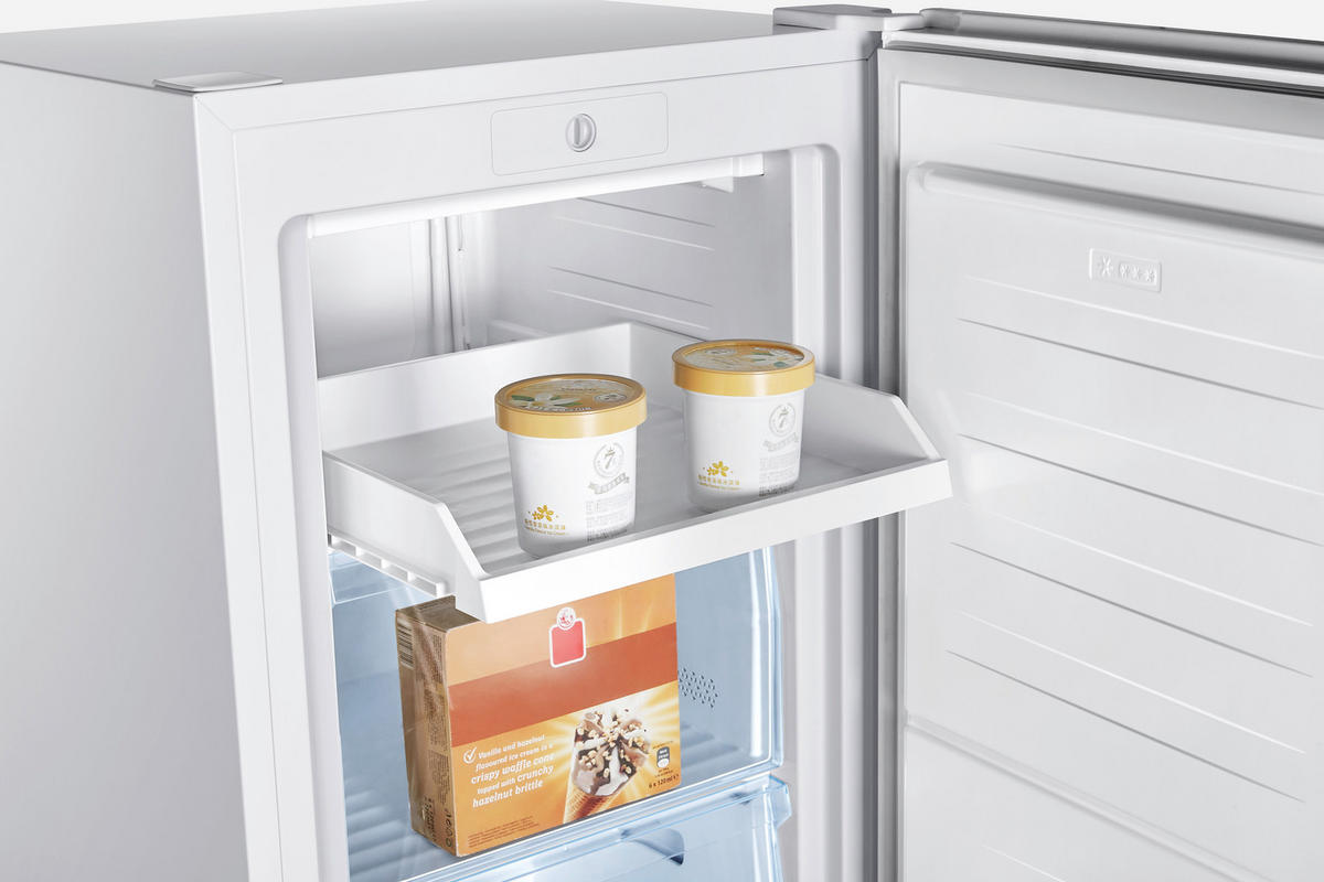 GEFRIERSCHRANK NABO GS 1671  - Weiß, Basics, Glas/Kunststoff (55/143/53,7cm) - Nabo