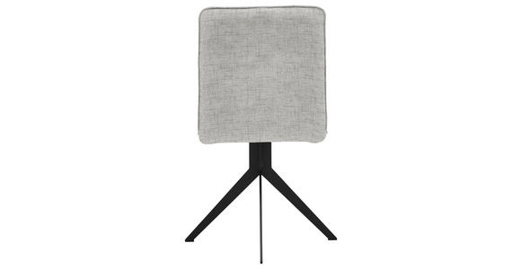 STUHL drehbar Webstoff Beige, Schwarz  - Beige/Schwarz, Design, Textil/Metall (46,5/87/64cm) - Voleo