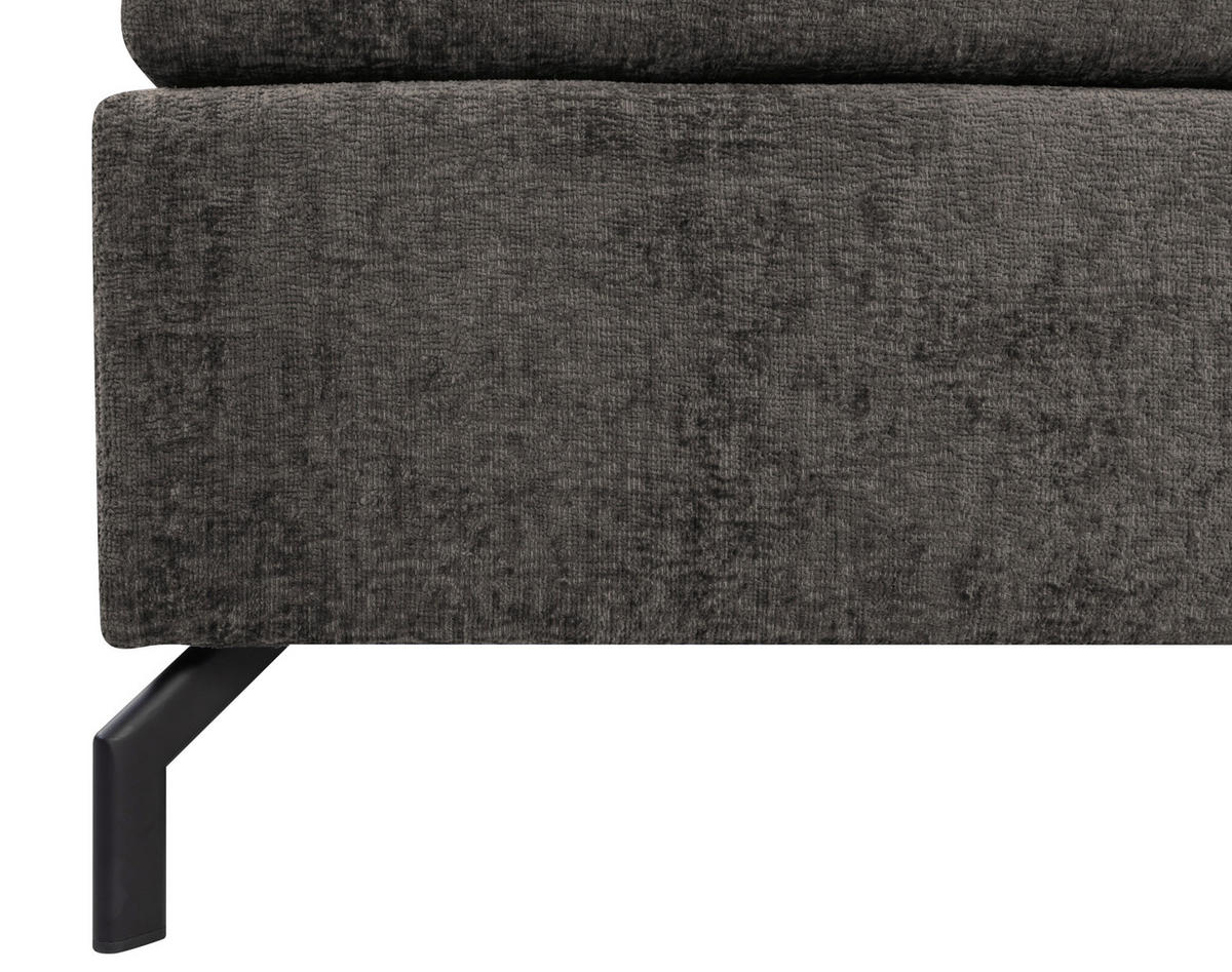 BOXSPRINGBETT 160/200 cm  in Dunkelbraun  - Dunkelbraun/Schwarz, Design, Textil/Metall (160/200cm) - Esposa
