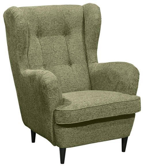OHRENSESSEL Webstoff Olivgrün  - Schwarz/Olivgrün, Basics, Textil (78/102/98cm) - MID.YOU