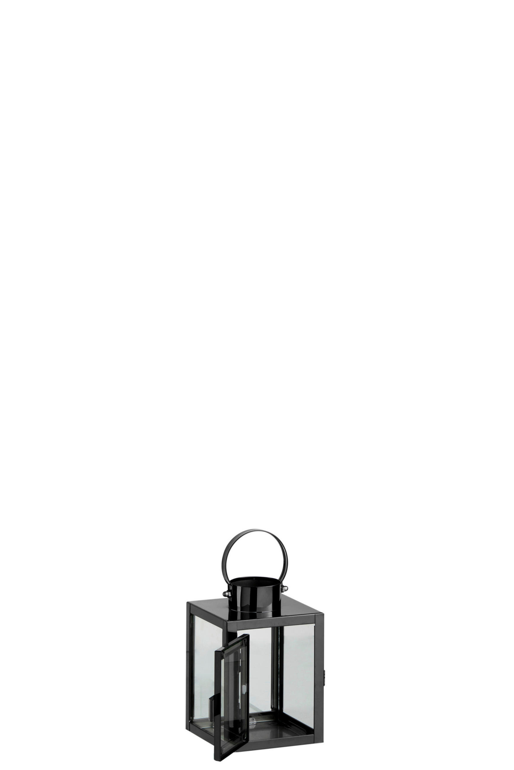 LATERNE - Schwarz, Basics, Glas/Metall (10,5/10/15,5cm) - Ambia Home