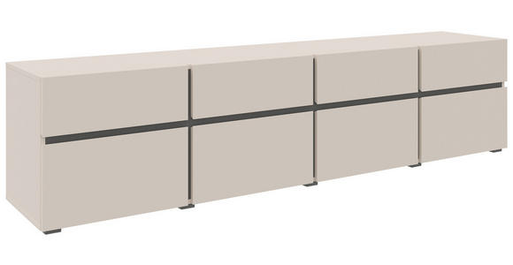 LOWBOARD  in 200/52,8/40 cm  - Kaschmir/Schwarz, Design, Holzwerkstoff (200/52,8/40cm) - Xora