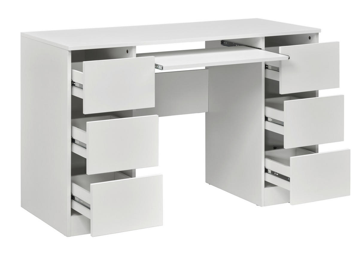 SCHREIBTISCH  in Weiß  - Weiß, MODERN, Holzwerkstoff (120/76/51cm) - MID.YOU