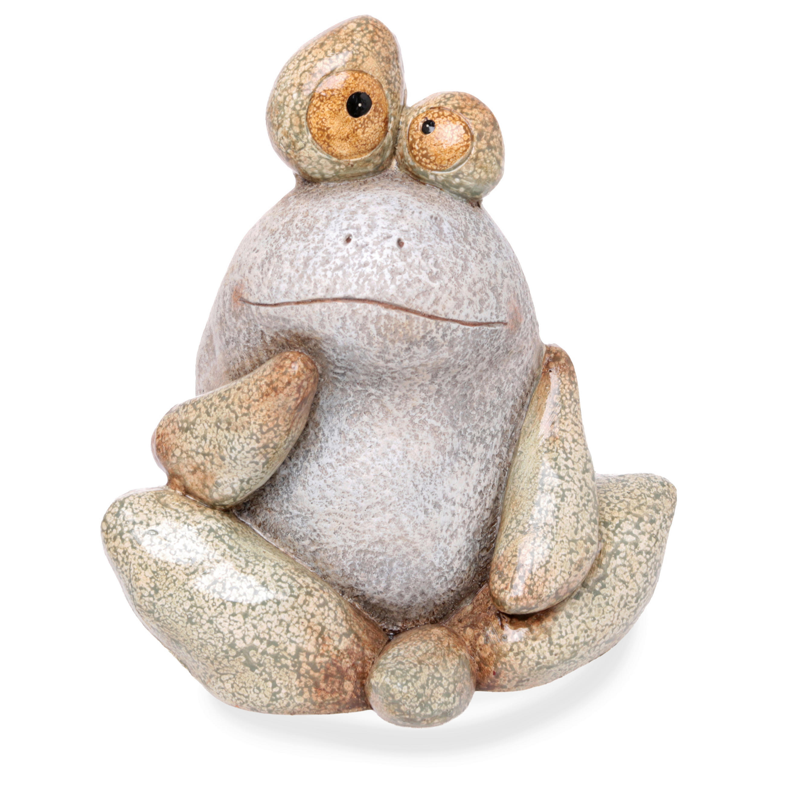 DEKOFROSCH - Beigebraun/Hellgrau, Basics, Keramik (23/18/27cm)