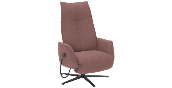 RELAXSESSEL in Textil Rosa - Anthrazit/Rosa, Design, Textil/Metall (71/114/84cm) - Johann Jakob