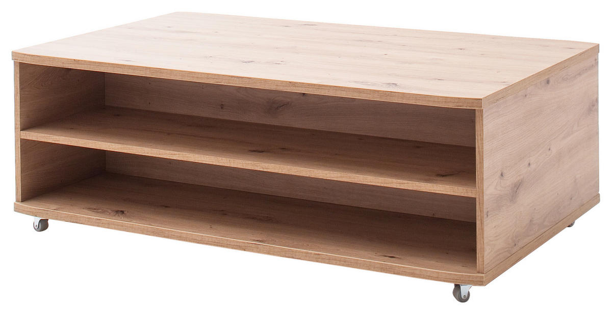 KONFERENČNÍ STOLEK, antracitová, barvy dubu, kompozitní dřevo, 115/70/42 cm - černá/barvy dubu, Design, kov/kompozitní dřevo (115/70/42cm) - Livetastic