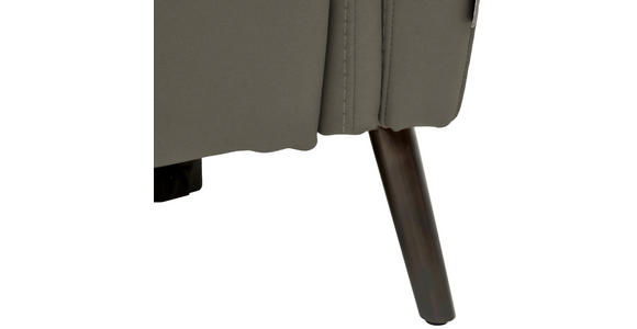 3-SITZER-SOFA  in Echtleder Grau   - Schwarz/Grau, Design, Leder/Metall (210/79/104cm) - Belluti