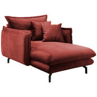 XXL-SESSEL - Koralle/Schwarz, MODERN, Textil/Metall (111/101/167cm) - Livetastic