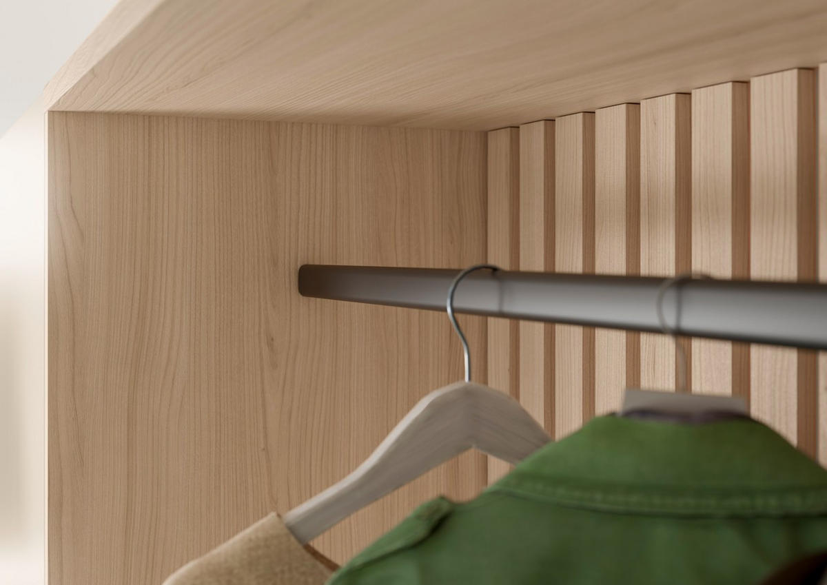 GARDEROBE  in 210/200/45 cm  - Kaschmir/Eichefarben, Design, Glas/Holzwerkstoff (210/200/45cm) - Livetastic