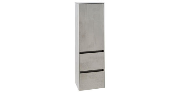 MIDISCHRANK 37/121/33 cm - Hellgrau, Design, Glas/Holzwerkstoff (37/121/33cm) - Dieter Knoll