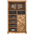 KOMMODE  in 75/127/32 cm  - Hellbraun/Messingfarben, LIFESTYLE, Glas/Holz (75/127/32cm) - Landscape