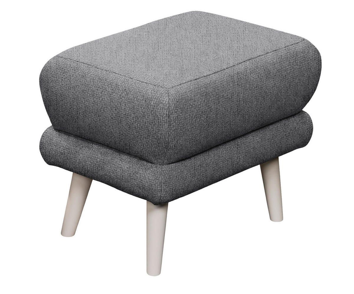 HOCKER in Textil Anthrazit  - Kaschmir/Anthrazit, MODERN, Holz/Textil (63/43/42cm) - MID.YOU