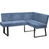 ECKBANK 160/130 cm Webstoff, Bouclé Dunkelblau   - Schwarz/Dunkelblau, KONVENTIONELL, Textil/Metall (160/130cm) - Livetastic