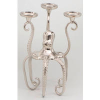 STOJAN NA SVÍČKY  kov - barvy niklu, Design, kov (34/42/30,5cm) - Ambia Home