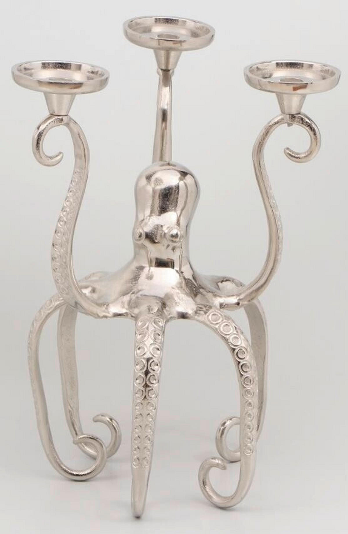 STOJAN NA SVÍČKY  kov - barvy niklu, Design, kov (34/42/30,5cm) - Ambia Home