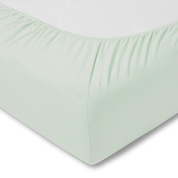 SPANNBETTTUCH Exquisit Single-Jersey  - Jadegrün, Basics, Textil (100/200cm) - Estella