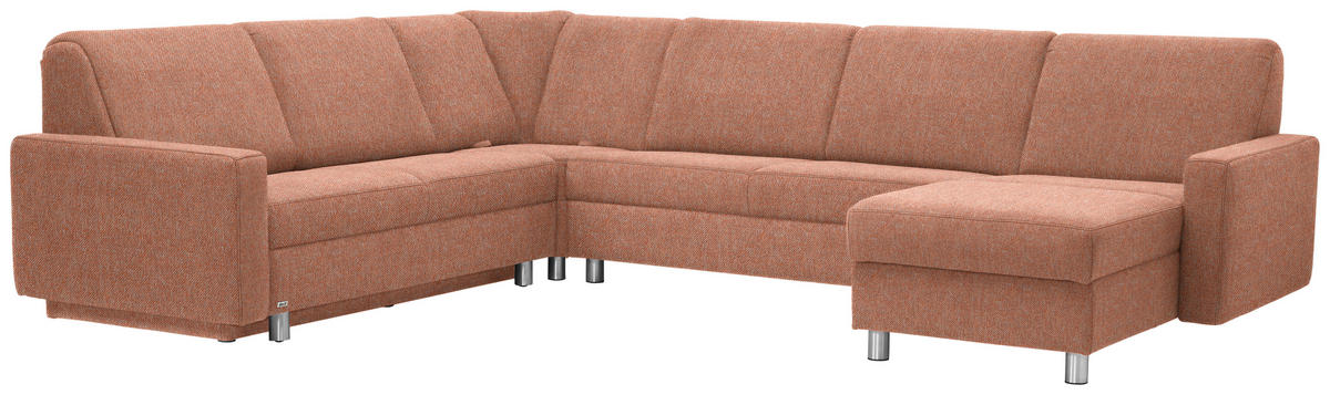 WOHNLANDSCHAFT in Chenille Orange  - Alufarben/Orange, KONVENTIONELL, Kunststoff/Textil (236/322/158cm) - Sedda