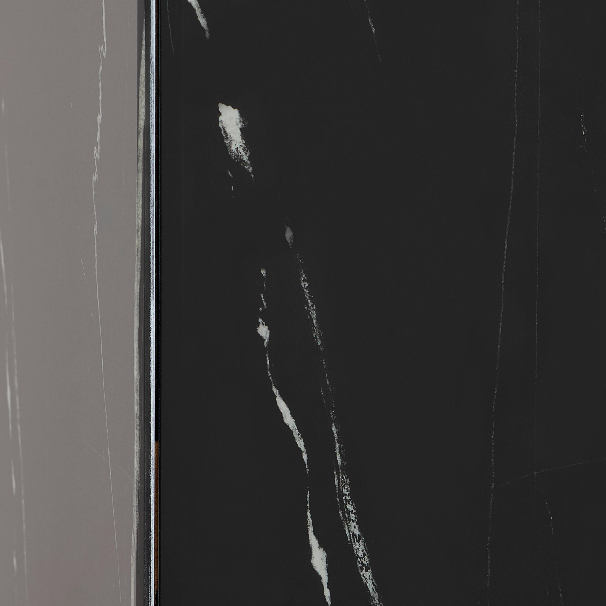 BEISTELLTISCH 30/30/51 cm Schwarz, Weiß quadratisch  - Schwarz/Weiß, Trend, Glas/Holzwerkstoff (30/30/51cm) - Xora