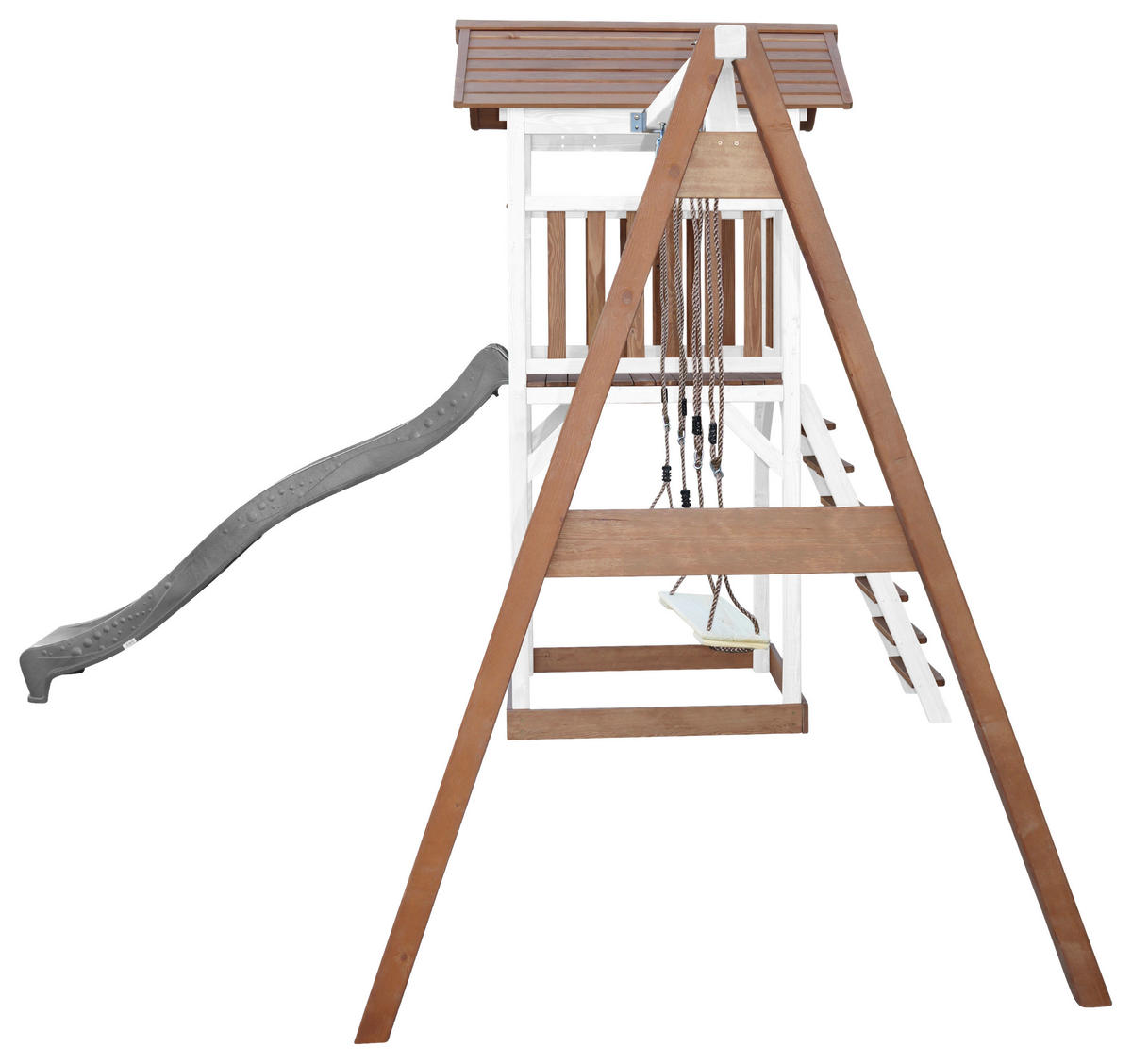 SPIELTURM 356,6/241,9/349 cm  - Weiss/Braun, Konventionell, Holz/Kunststoff (356,6/241,9/349cm)