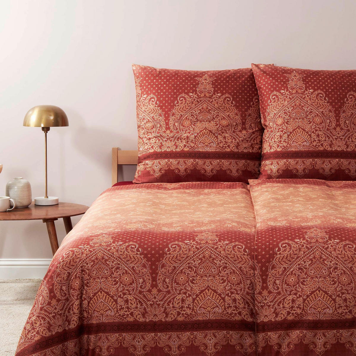 POSTELJINA TIVOLI 140/200 cm saten crvena  - crvena, Konvencionalno, tekstil (140/200cm) - Bassetti