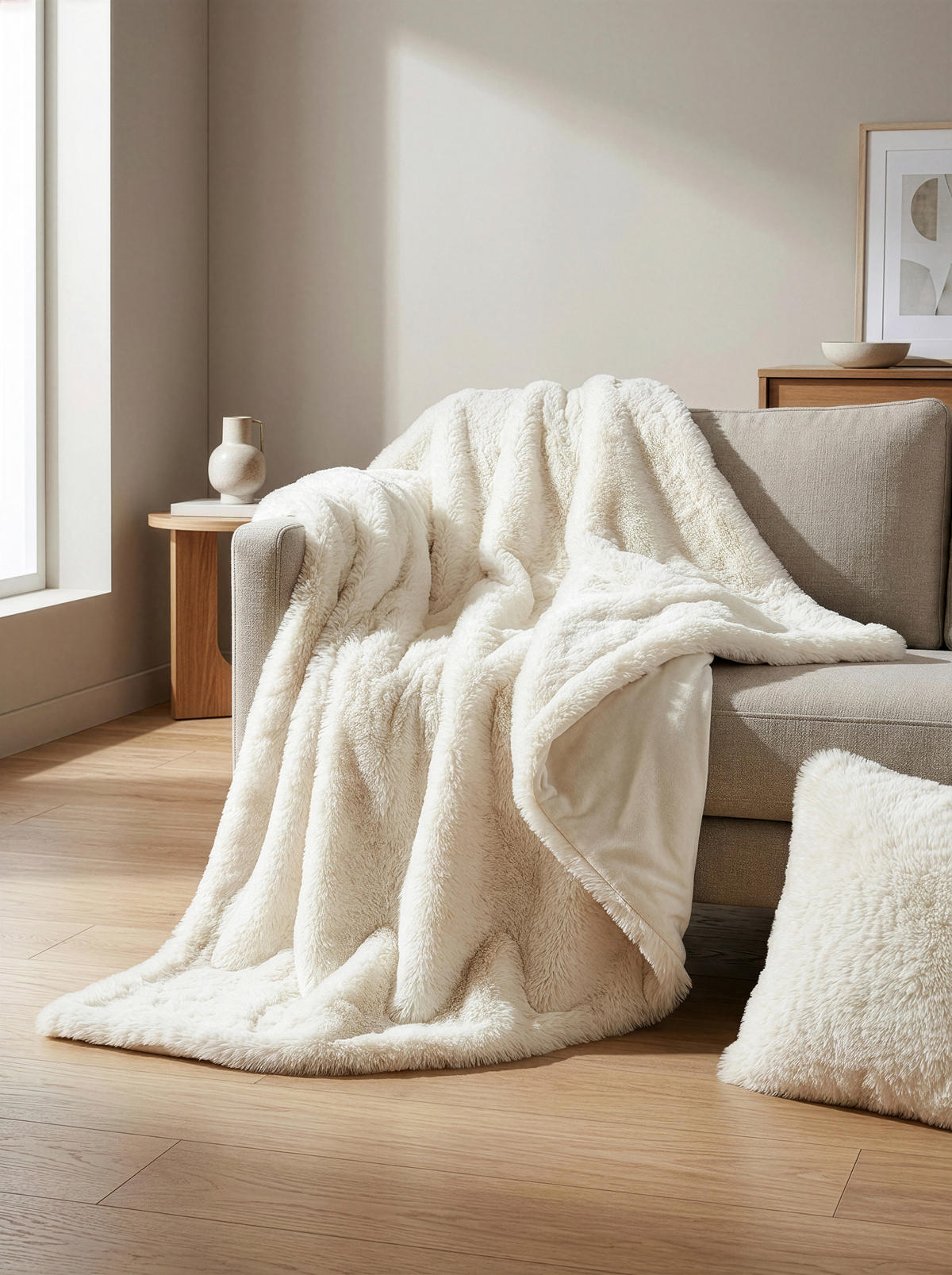 DECKE 150/200 cm  - Ecru, Basics, Textil (150/200cm) - Dieter Knoll