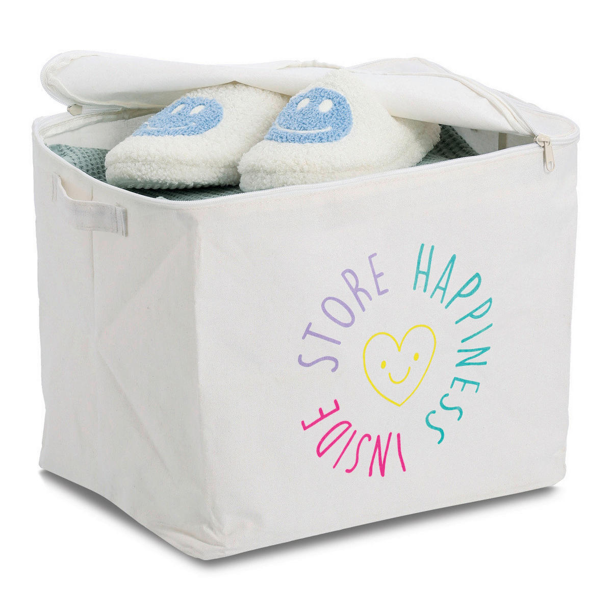AUFBEWAHRUNGSBOX    39/29/30 cm  - Creme, Basics, Textil (39/29/30cm) - Zeller Present