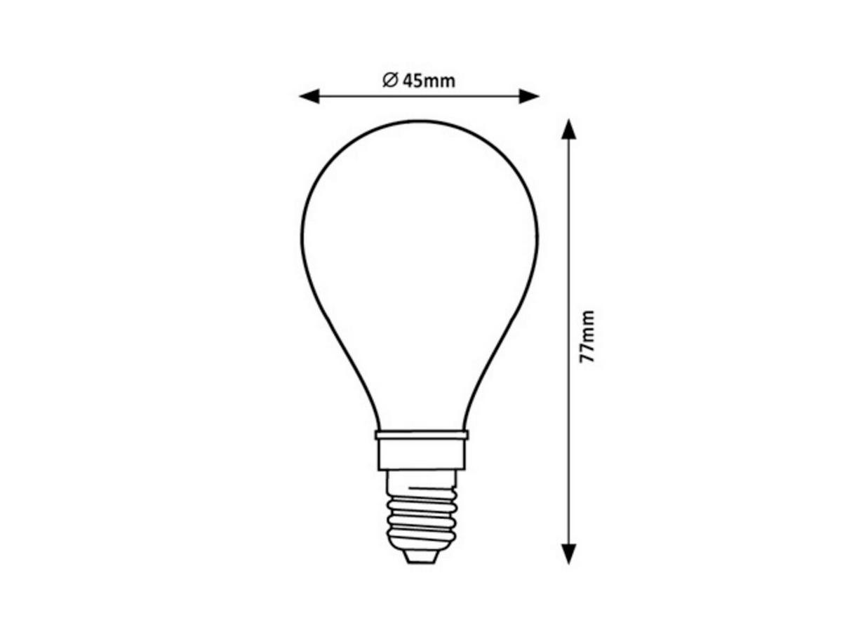 LED FILAMENT SIJALICA - prozirna, Osnovno, staklo (4.5/7.7cm)
