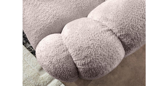 BIGSOFA in Chenille Rosa  - Schwarz/Rosa, KONVENTIONELL, Kunststoff/Textil (248/78/112cm) - Carryhome