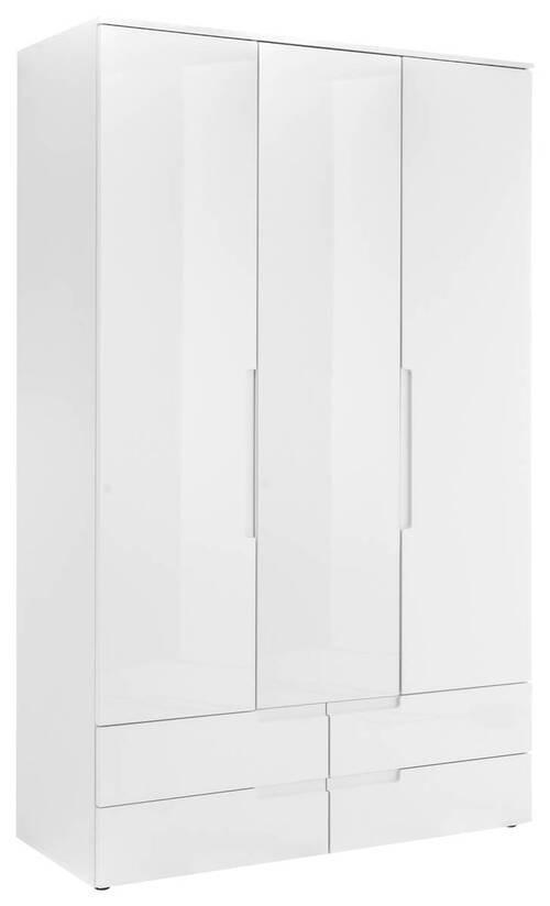 OMARA S KLASIČNIMI VRATI, bela, visoki sijaj - barve hrasta/bela, Moderno (126/208/57cm) - MID.YOU