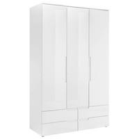 OMARA S KLASIČNIMI VRATI, bela, visoki sijaj  - barve hrasta/bela, Moderno (126/208/57cm) - MID.YOU