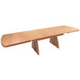 COUCHTISCH in Holz, Metall 125-245/75/55-74 cm  - Silberfarben/Buchefarben, KONVENTIONELL, Holz/Metall (125-245/75/55-74cm) - Venda