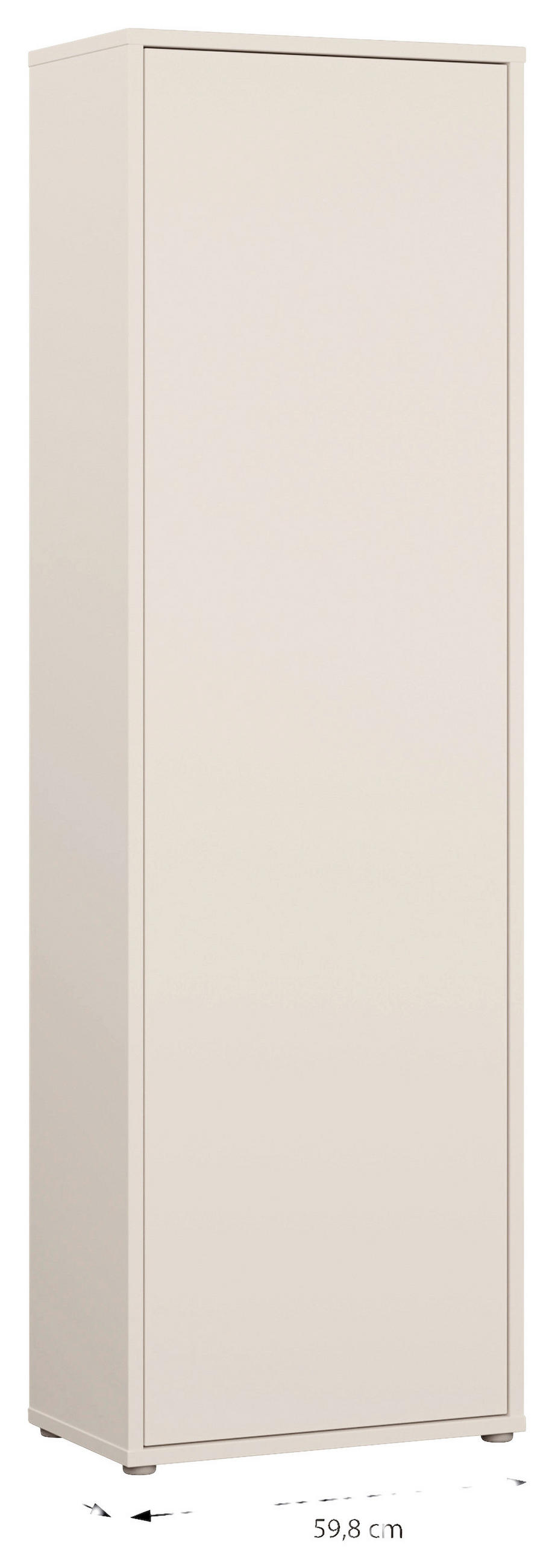 GARDEROBENSCHRANK  in 59,8/191,9/34,9 cm  - Sandfarben/Grau, MODERN, Holzwerkstoff/Kunststoff (59,8/191,9/34,9cm) - Carryhome