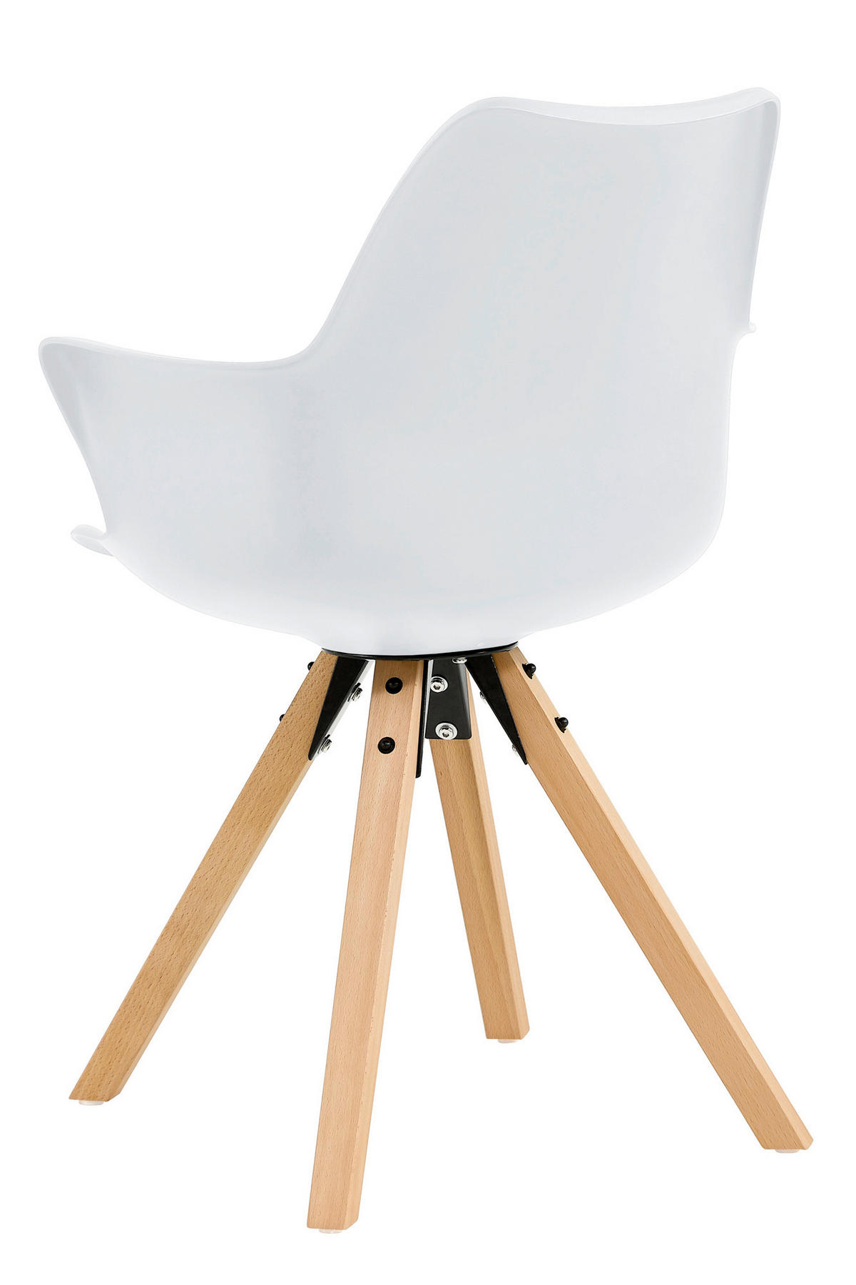 ARMLEHNSTUHL-SET 2 Stück  in  - Eichefarben/Weiß, MODERN, Holz/Kunststoff (58/84/61cm) - Livetastic