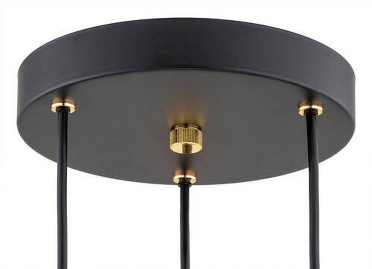 HÄNGELEUCHTE Argon Sicilia Plus   - Goldfarben/Schwarz, Design, Metall (133cm)