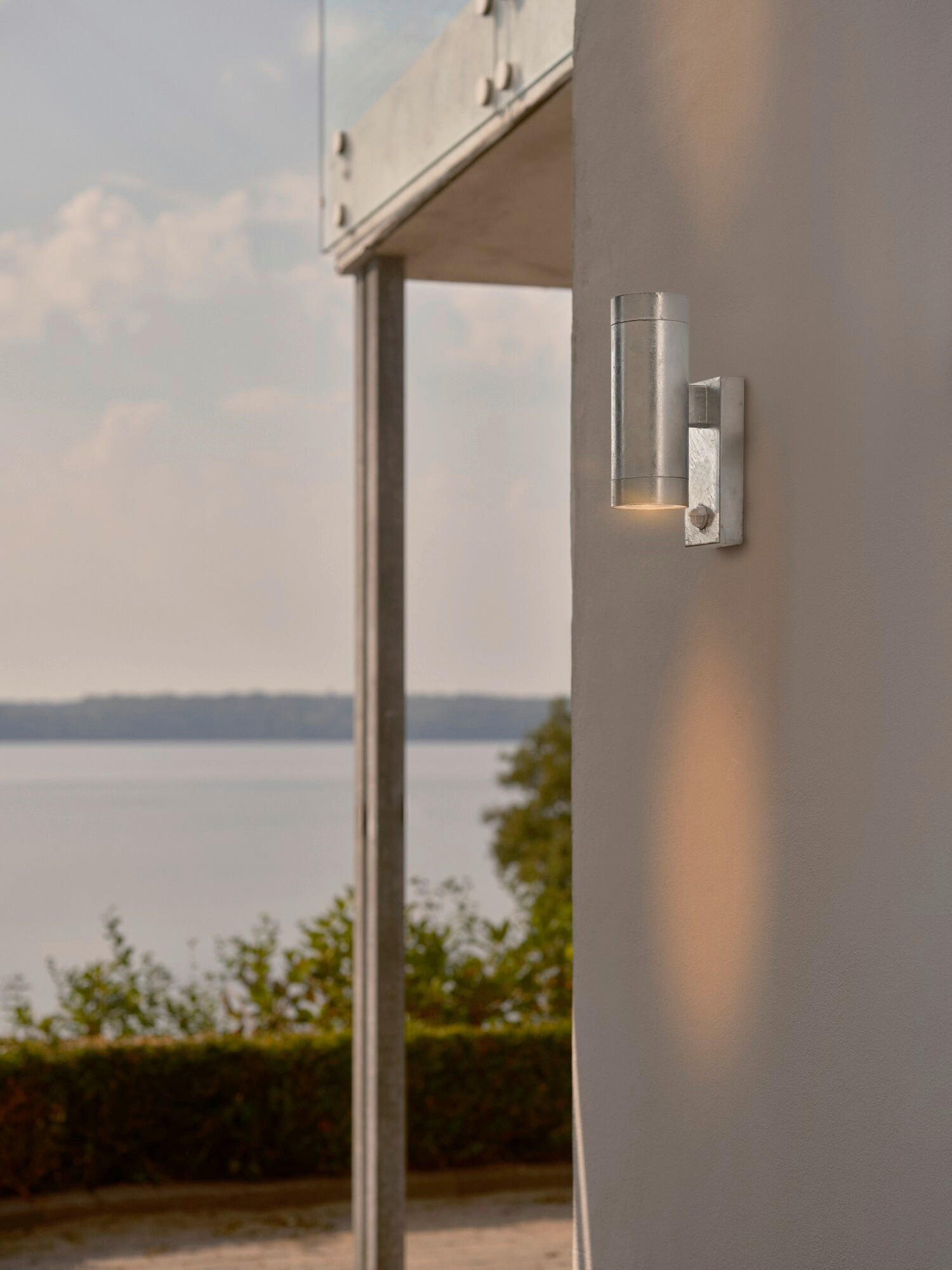 AUßENWANDLEUCHTE 7,6/22 cm   - Zinkfarben, Design, Metall (7,6/22cm) - Nordlux