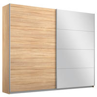 SCHWEBETÜRENSCHRANK  in Sonoma Eiche  - Alufarben/Sonoma Eiche, MODERN, Holzwerkstoff/Metall (226/230/62cm) - Rauch Möbel