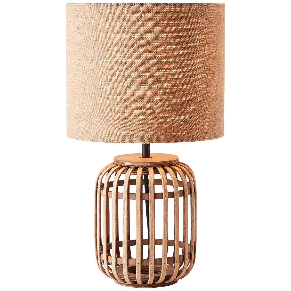TISCHLEUCHTE 24/42,5 cm   - Naturfarben, Natur, Holz/Textil (24/42,5cm) - Brilliant