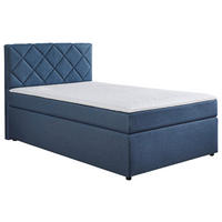 BOXSPRINGBETT 120/200 cm  in Dunkelblau  - Schwarz/Dunkelblau, Konventionell, Kunststoff/Textil (120/200cm) - Boxxx