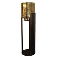 WINDLICHT - Bronzefarben, Basics, Glas/Metall (98/28/28cm)