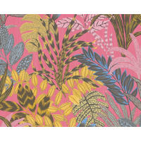 TAPETA VINILNA  plava, smeđa, ružičasta, zlatne boje, pink  - pink/ružičasta, Design, papir (53*1000cm)