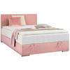 BOXBETT 90/200 cm  in Rosa  - Chromfarben/Rosa, KONVENTIONELL, Kunststoff/Textil (90/200cm) - Boxxx