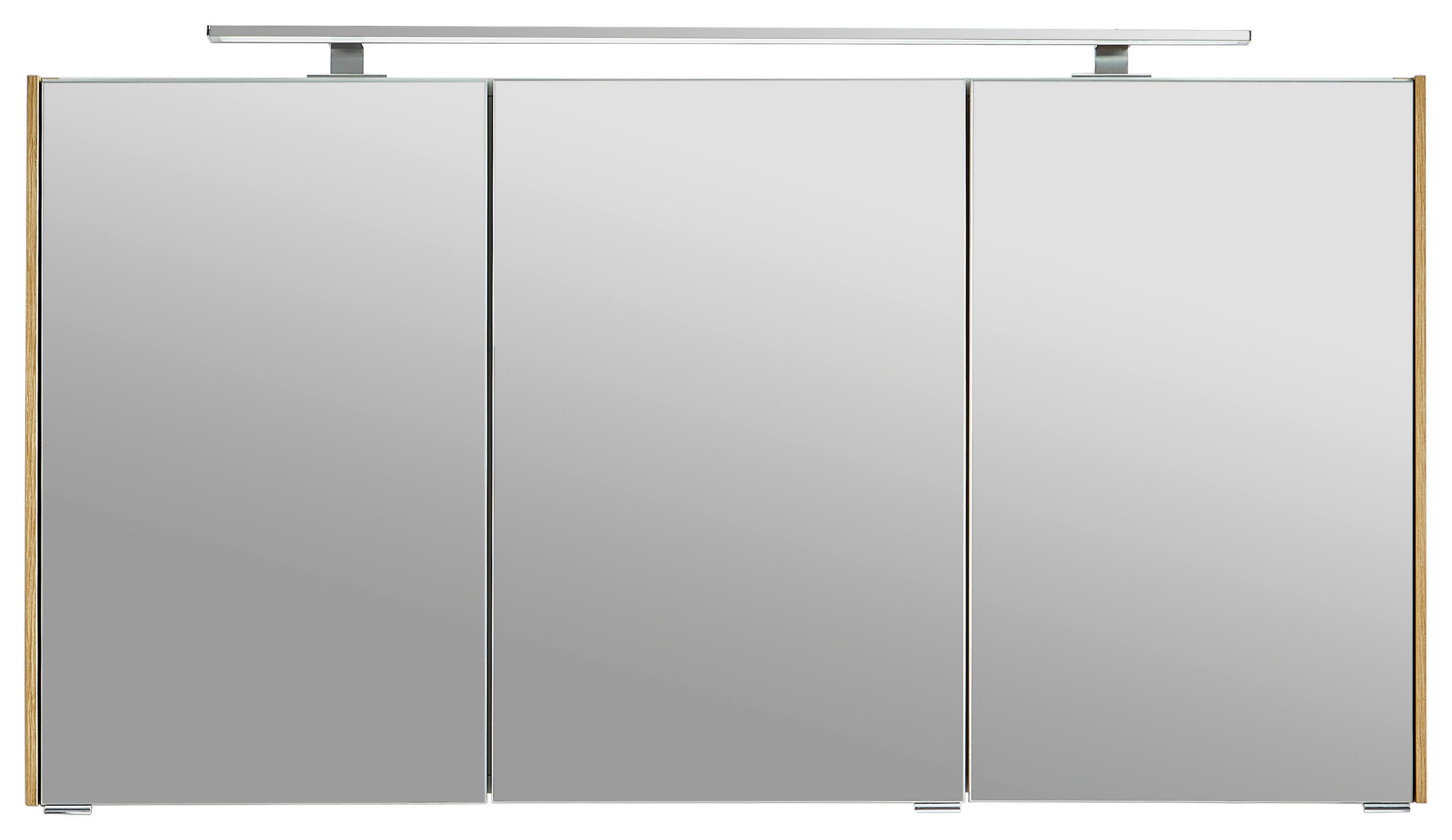 SPIEGELSCHRANK 122/64/17,2 cm  - Eichefarben, KONVENTIONELL, Glas/Holzwerkstoff (122/64/17,2cm) - Novel