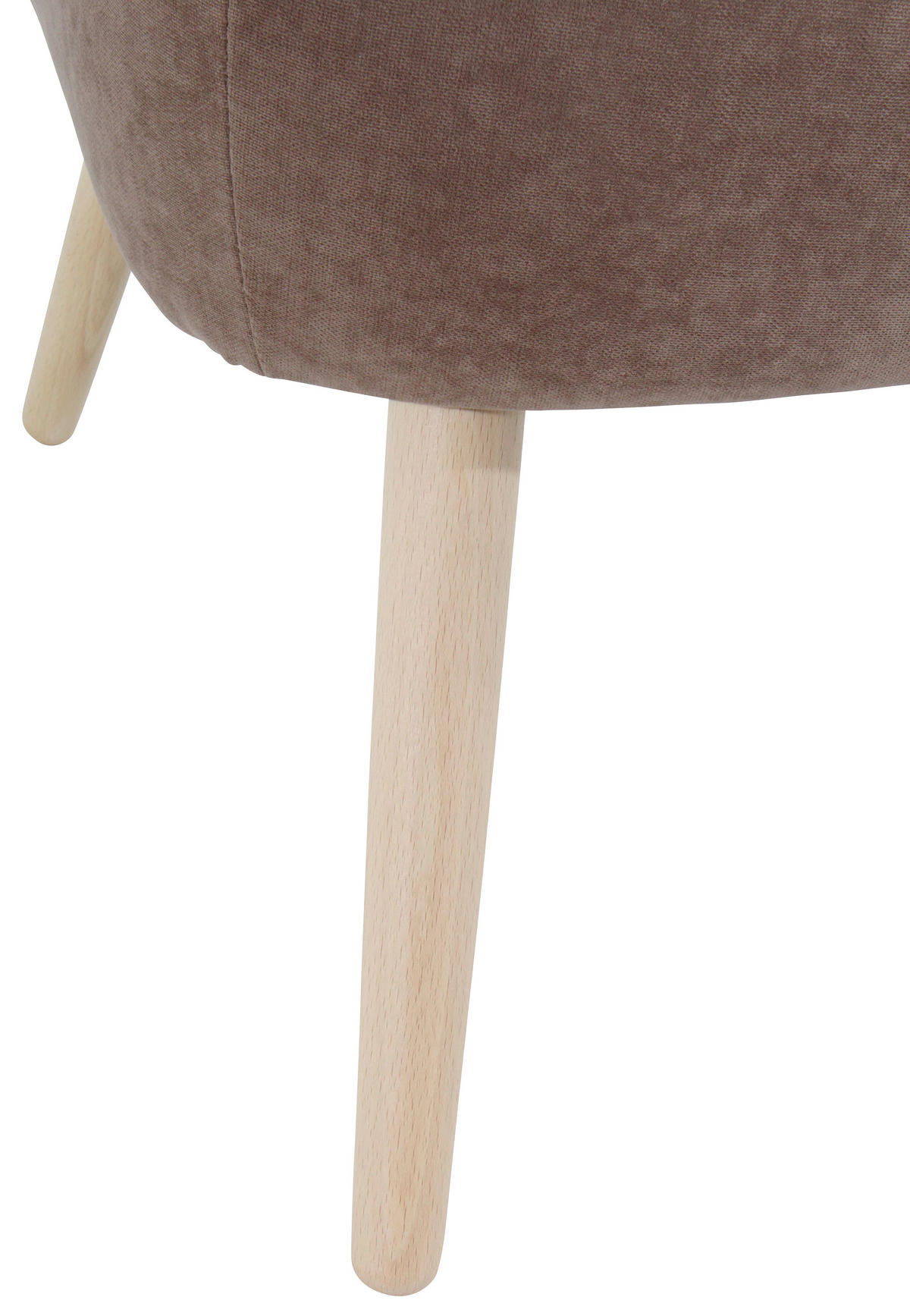 SESSEL in Velours Hellbraun  - Hellbraun/Naturfarben, Design, Holz/Holzwerkstoff (70/86/69cm) - Max Winzer