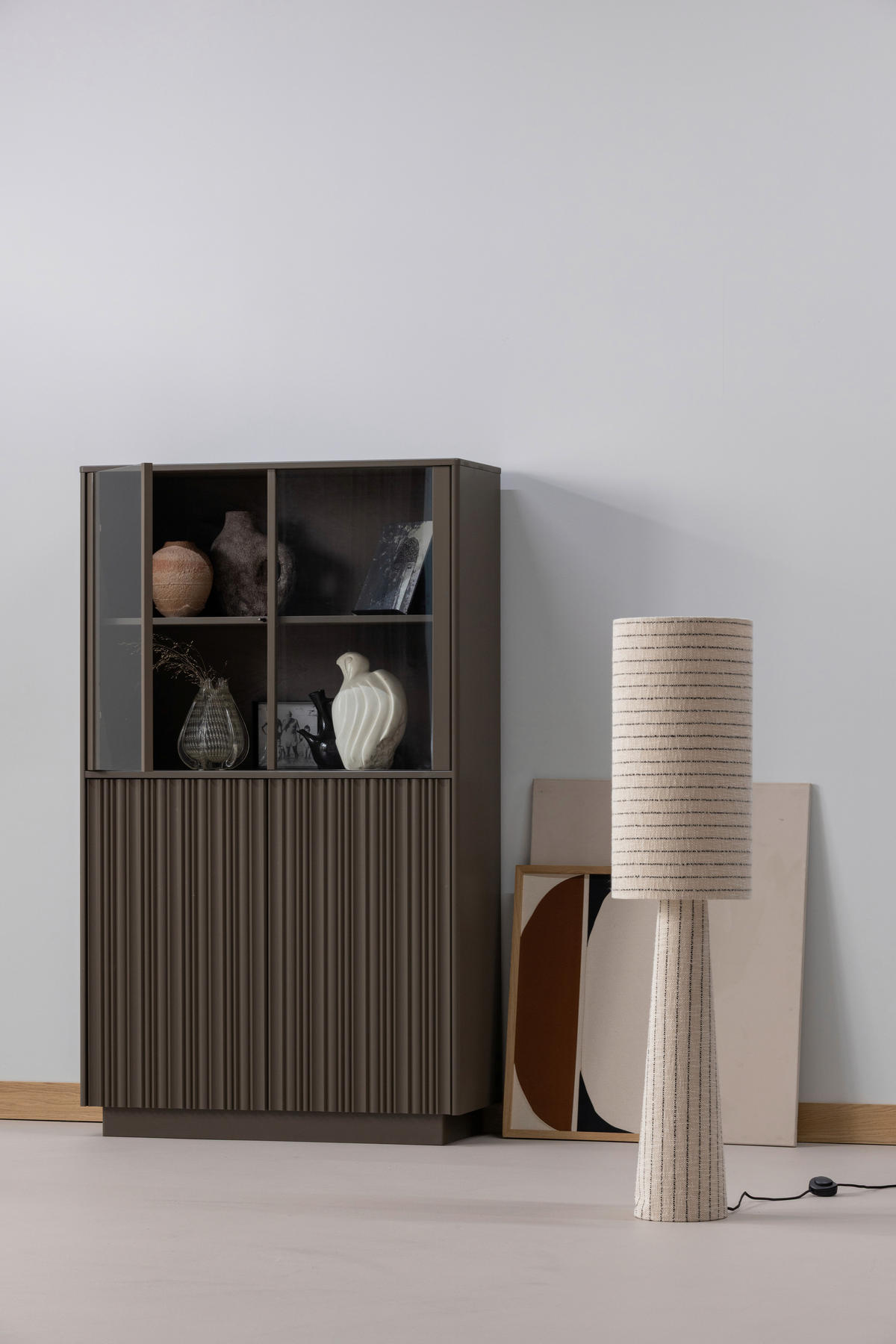 STEHLEUCHTE Loft 30/130/30 cm  - Naturfarben, Basics, Textil (30/130/30cm) - Collet's Monde