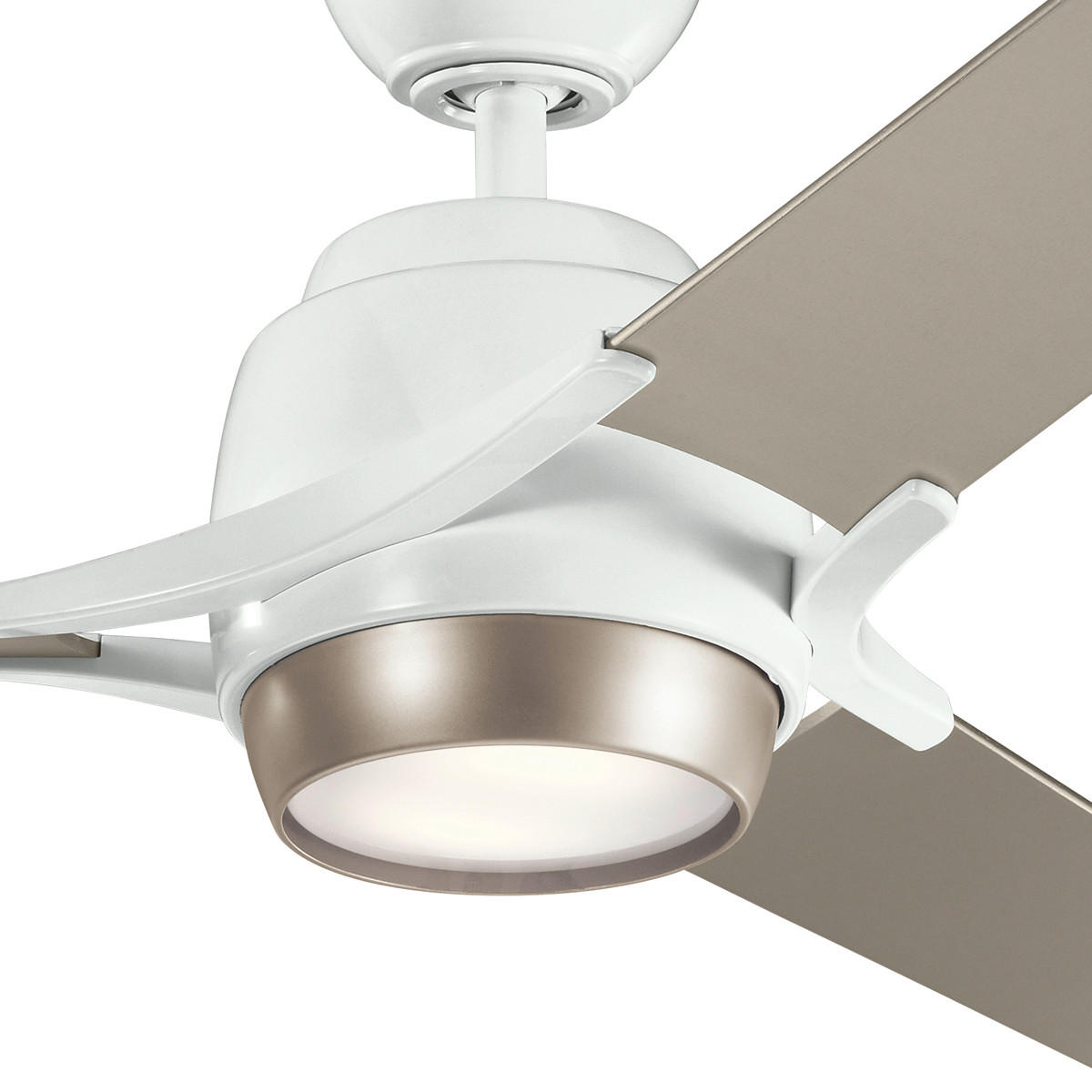 DECKENVENTILATOR - Silberfarben/Weiß, Design, Holz/Metall (152/46cm) - Elstead Lighting